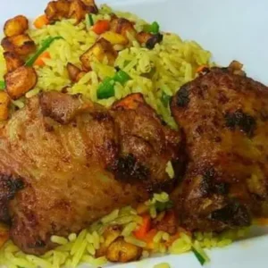 Fried Rice and Chicken Plus