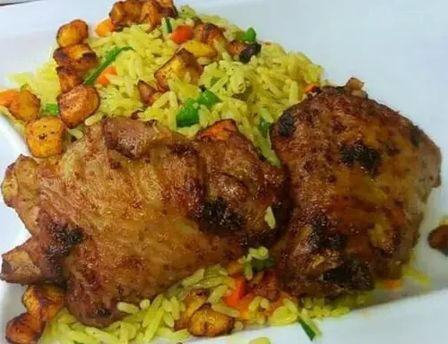 Fried Rice and Chicken Plus