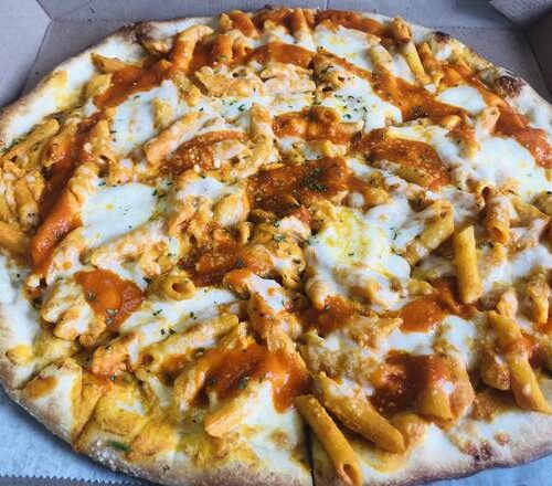 Personal Baked Ziti Pizza
